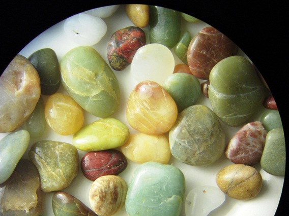 picture of beach pebbles under the microscope